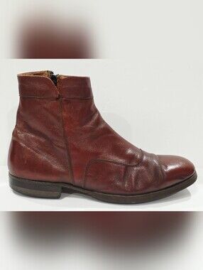 O'Sullivan 785G65 Brown Leather Ankle Boot Beatle Duke Vintage Bike 7 D/B Used